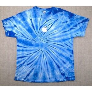 Tie Dye Apple Computers Shirt XL Spiral Handmade Custom 100% Preshrunk Cotton